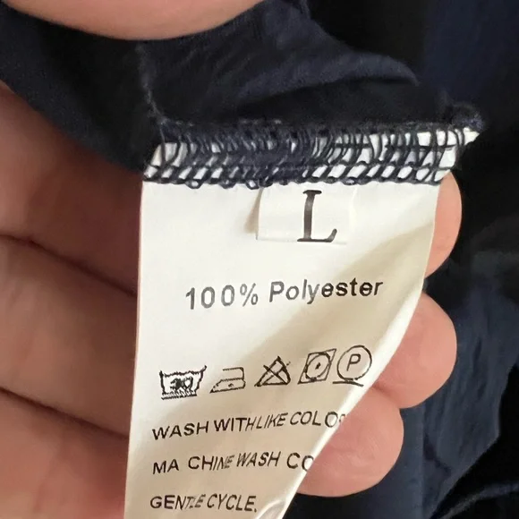 NWT Dark Blue Layered Mini Dress: Dance, Party, Holiday. Large. QNNGX - Picture 11 of 12